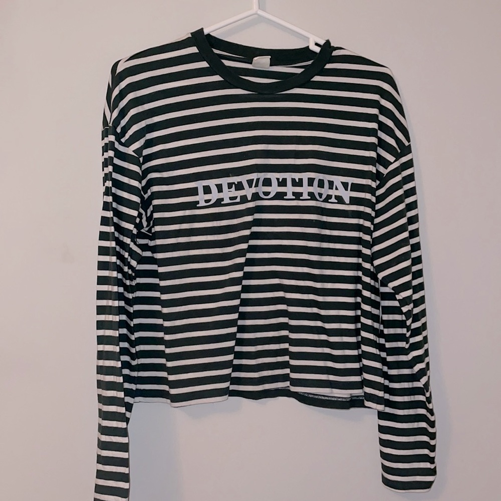 Urban Outfitters Forest Green Devotion Striped Tee